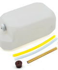 Rugged 40 Oz RC Fuel Tank With Stopper And Gas And Glow Tubing Vibration Resistant Heavy Duty Design Brass Tubing Included For Clunk Lines