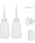 Fine Tip Glue Applicator Bottle 12 Pack Portable Squeeze Bottle With Needle Tips For Crafting And Repairs Clear View Easy Grip Perfect For DIY Projects And Precise Glue Application, two clear bottles