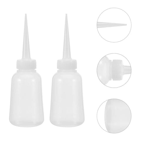 Fine Tip Glue Applicator Bottle 12 Pack Portable Squeeze Bottle With Needle Tips For Crafting And Repairs Clear View Easy Grip Perfect For DIY Projects And Precise Glue Application, two clear bottles