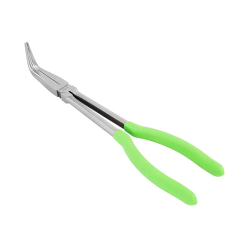11 Inch 90 Degree Angled Long Nose Pliers With Extended Reach For Automotive Electrical And Jewelry Work, Rust Resistant