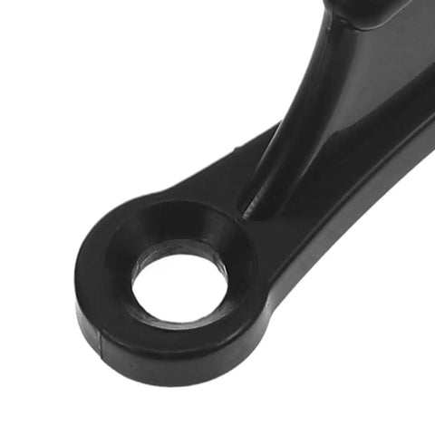 Close-up of Tough Black Nylon RV Door Catch Retainer Hook Replacement for your motorhome or camper.