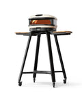 Arc And Arc XL Pizza Oven Stand For Outdoor Use With Locking Wheels Adjustable Wood Wings For Ingredients And Tools