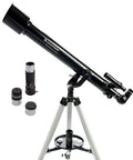PowerSeeker 60AZ Telescope For Beginners With Manual Alt Azimuth Mount compact refractor on tripod with eyepieces