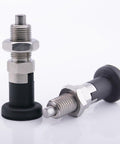 Two Pack Push Fit Ball Nose Spring Plungers Self Locking Indexing Pins With Lock Nut M10 Carbon Steel For Precise Positioning Quick Firm Fix