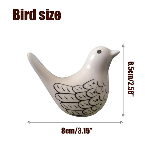 Pretty Sweet Bird Toilet Bolt Covers Premium Ceramic Bathroom Screw Caps Set Of 2 Smooth Install Decorative Pieces Totally Spice Up Your Restroom In Fresh White, 8cm x 6.5cm bird figure showing dimensions.