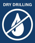 Dry drilling icon for Gt2000 4 Piece Carbide Tipped Glass And Tile Bit Set For DIY Friendly Pro Grade Precision With Diamond Ground Edges