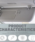Heavy Duty Sun Visor Clip Replacement For Cars 2 Pack Durable ABS Bracket Retainer Visor Holder Gray Visor Accessories For Chevy Silverado 1500 Tahoe GMC Sierra 1500 Car Interior Upgrades shown securing a gray sun visor