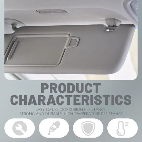 Heavy Duty Sun Visor Clip Replacement For Cars 2 Pack Durable ABS Bracket Retainer Visor Holder Gray Visor Accessories For Chevy Silverado 1500 Tahoe GMC Sierra 1500 Car Interior Upgrades shown securing a gray sun visor