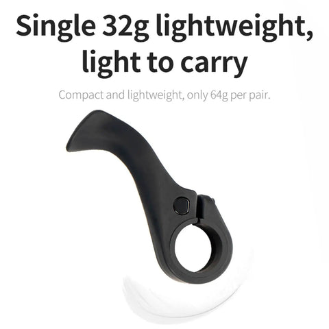 Bike Handlebar Thumb Rest Grips For Comfort And Vibration Reduction, single black grip, 32g, ergonomic design, lightweight