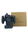 Inverted Bucket Steam Trap Valve With Auto Drain DN20, 881F 681F Series, next to packaging box, front view