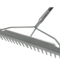 60 Inch Pro Garden Rake With Lightweight Aluminum Handle for Soil A Heavy Duty Gardening Tool with welded head and hardened tines