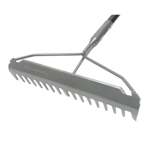 60 Inch Pro Garden Rake With Lightweight Aluminum Handle for Soil A Heavy Duty Gardening Tool with welded head and hardened tines