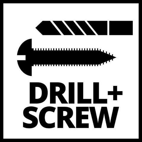 Heavy Duty Cordless Drill And Screwdriver 18 Volt Brushless Motor 50 Nm, graphic showing drill and screw iconography.