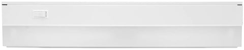 18 Inch Fluorescent Under Cabinet Light Fixture Direct Wire No Hum Flicker Free Warm White Steel Housing On Off Switch Easy Install