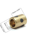 One Piece Heavy Duty Sleeve Bearing With 8Mm Bore 12Mm Outer Diameter For Ironclad Carbon Steel Copper Oilless Bushings, showing dimensions.