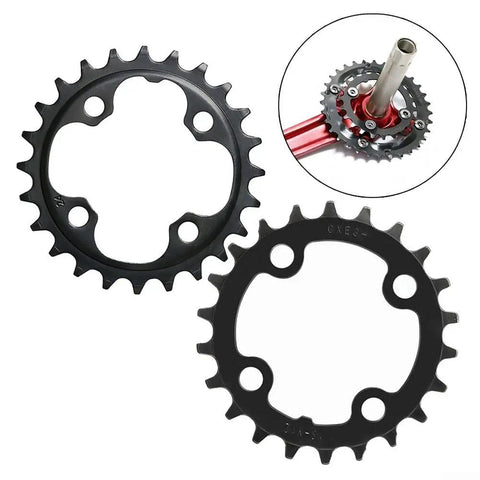 Lightweight 22T 24T 104 BCD Chainring With Narrow Wide Teeth For Bicycle Cranksets, Carbon Steel Sprocket Upgrade