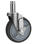 4-Inch Caster Replacement Wheels Set Of 4 For Wire Shelving Racks And Scaffolding With Brake Heavy Duty Compatibility For Metro Quantum