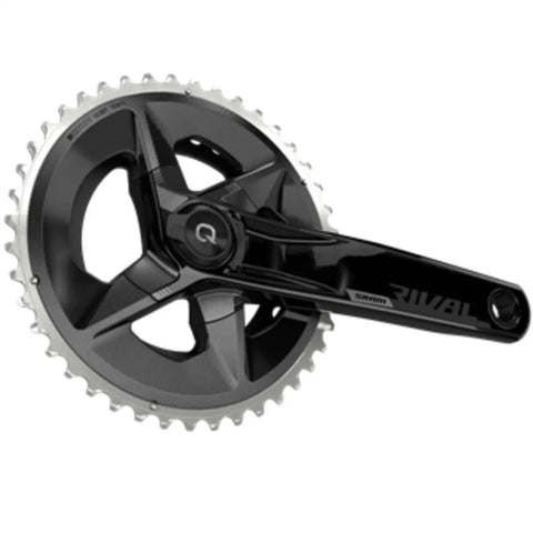 Rival AXS Crankset With Quarq Power Meter For Pro Grade Watts, 172.5mm Crank, 12-Speed, 46T-33T Chainrings, black finish