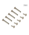 10 Piece M5 Screw And Nut Kit With Male Female Snap Rivets For Cabinets And Furniture Assembly Silver Hardware Set