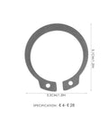 315-Piece External Retaining Rings Kit With Steel Snap Rings For Gears And Pulleys, Dope Compact Clips For Generators And Ships, Sizes 4 Mm To 28 Mm Range, external retaining ring 3.1 cm