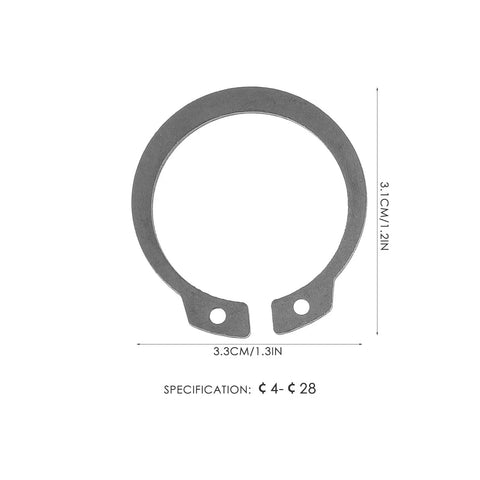 315-Piece External Retaining Rings Kit With Steel Snap Rings For Gears And Pulleys, Dope Compact Clips For Generators And Ships, Sizes 4 Mm To 28 Mm Range, external retaining ring 3.1 cm