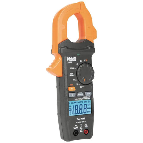 Digital Clamp Meter Workhorse With 400A Auto-Ranging Clamp, AC/DC Voltage, TRMS, Resistance, Continuity, NCVT Detection, LCD