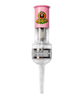 Robokone Filler Bead Grinding Mill With Funnel USB Rechargeable pink high speed tool, clear body and funnel attachment.