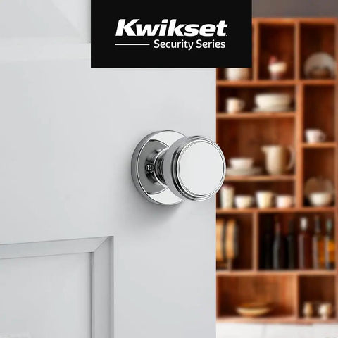 Polished Chrome No Turn Dummy Door Knob Set Round Interior Pull Push Handle For Closets And Pantry French Double Doors Microban Protection Easy DIY Install Pack Of 4 on white door