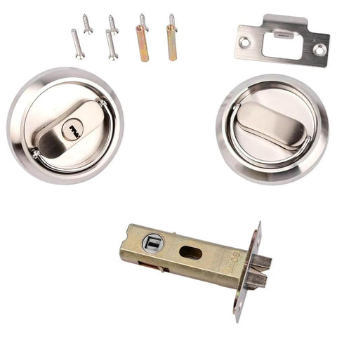 Privacy Door Latch Lock With Keys For Bedroom And Bathroom Doors, Stainless Steel Construction, Easy No Hassle Install