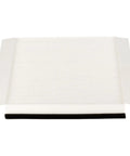 Blue Engine Air Filter And Cabin Air Filter Set For Heavy Duty Trucks, shows close-up of white rectangular air filter component.