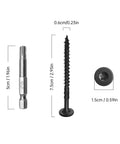 3 Inch Deck Screws 50 Count Beefed Up Heavy Duty Structural Wood Screws Rust Resistant Timber Screws with T30 Star Bit and dimensions