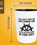 Funny Shipmate Shot Glass 1.5oz Ceramic Barware Gift For Ocean Lovers Captain Sailor Navigator Fisherman Party Accessory