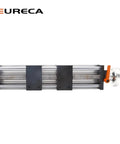 Bidirectional SFU1605 ball screw with linear guide rail system, showcasing dual-axis XY design for CNC manual motion, 200mm stroke.