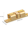 Heavy Duty Cabinet Latches Set 24 Pcs Golden Finish Brass Ball Tension Latches for Cupboards Drawers Doors, dimensions shown
