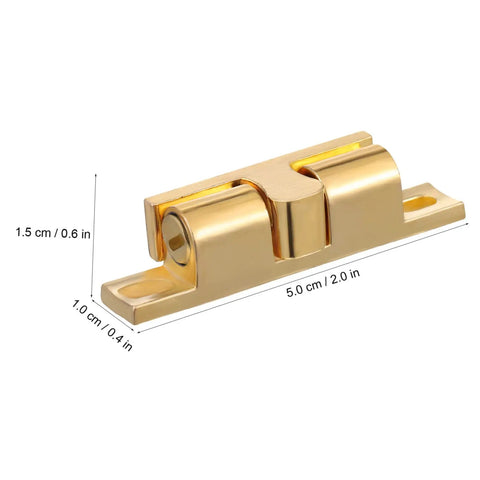 Heavy Duty Cabinet Latches Set 24 Pcs Golden Finish Brass Ball Tension Latches for Cupboards Drawers Doors, dimensions shown
