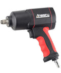 Beast Of A Half-Inch Air Impact Wrench With Twin Hammer, 1700 Nm Max, composite body, soft grip, pneumatic tool, side view