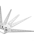 Pro Grade Stainless Steel Welding Taper Feeler Gauge Set, 5-Piece Precision Gap And Hole Size Measuring Tool with 0.1mm resolution