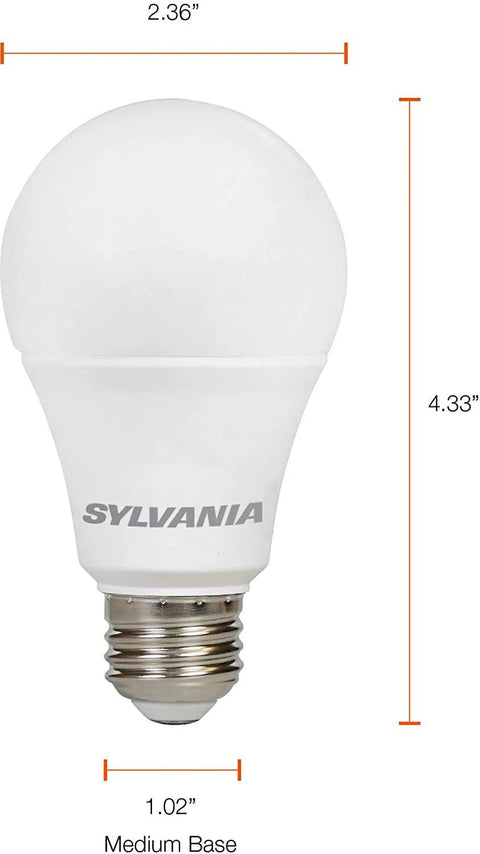 Sylvania ECO LED A19 light bulb, frosted finish, medium screw base