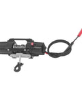 Premium Alloy RC Winch With Dual Motor For Axial Scx10 And D90 1/10 Crawlers, detailed view showing rope and hook.