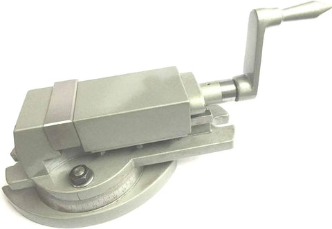 Beefy Cast Iron Precision Milling Vise With 3 Inch Jaw Width 75 Millimeters And 360-Degree Swivel Base For Precise Angle Adjustments Heavy-Duty Metalworking Clamp Great For DIY Shop Projects, side view