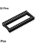 DIP IC Socket Adapter 32 Pin Dual Row 2.54mm Pitch Solder Type With 15.2mm Row Spacing 6 Pack for PCB Prototyping