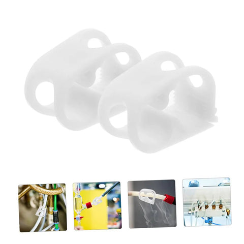 20 Pcs Lab Flow Control Clamps 1/4 To 5/16 Inch White Plastic Adjustable Tube Valves for precise liquid flow management