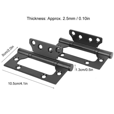 304 Stainless Steel Concealed Door Hinge With Built In Ball Bearing Black Finish Quiet Smooth Close For Cabinets And Wardrobes