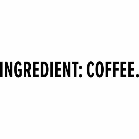 Text reading 'INGREDIENT: COFFEE.' on white background, related to 0.9 Ounce Caffeine Regular Filter Pack For Easy Premeasured Brews.