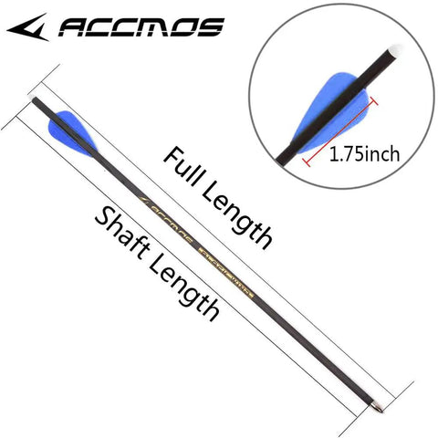 Mini Crossbow Bolts 13 Inch 6 Pack Carbon Arrows 5.2mm Outer Diameter With Steel Tips And Half Moon Nocks For Dope Target Practice