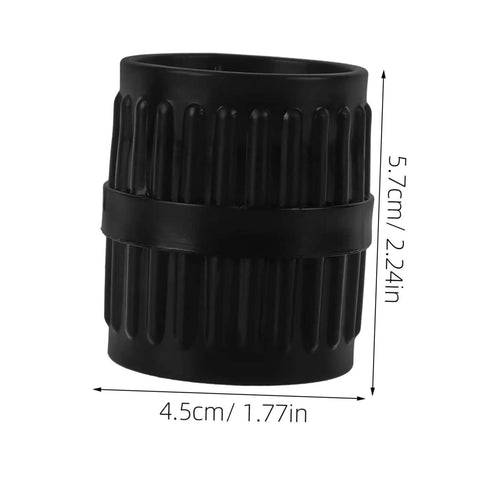 Close-up of Two Piece Inner Outer Reamer Deburring Tool Set For Water Pipes, showing dimensions and black compact design.