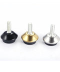 Three-color Adjustable Leveling Feet Four Pack For Table Chair Cabinet Furniture Legs M6 Thread Aluminum Alloy Levelers With Anti Noise Pads
