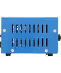 Side view of Portable Hand Crank Generator 20W USB Charging for Emergency Power, featuring durable blue casing with vents.