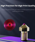 Ruby Nozzle 0.6mm For Anycubic Kobra 3 S1 And S1 Combo Printers Built To Last With Hardened Ruby Tip, side and front view