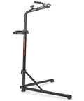 Ebike Repair Stand For Home Shop And Mechanics Heavy Duty Bike Workstand with adjustable steel frame, side view.